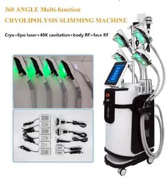 Original 5 Handles 360 Cryo fat freeze slimming Machine rf laser cavitation weight loss beauty Equipment Double Chin Handle CRYOSKINYS Cryotherapy Device