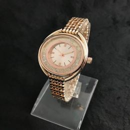 Boutique Fashion Armband Ultradünn Gold Watch Kleid Marke Watch Damen und Damen Angel Model Ladies Diamond Watch238o
