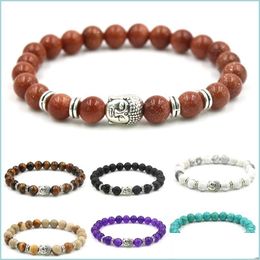 Charm Bracelets 7 Chakra Natural Stone Bracelets 8Mm Yoga Stretch Beads Bracelet For Women Men Charm Jewelry Bangle Q56Fz Dhseller2010 Dhp2Z