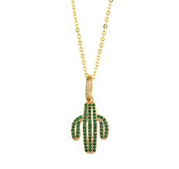 Jewellery Necklaces Pendants Moon Cactus O chain necklace Zirconia Jewellery Cubic Crystal Cz Fashion Charm euash