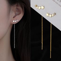 Tassel Thread Chain Climb Star Heart Beads Earrings women's Hanging Earings