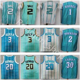 Mens #2 Melo Ball Basketball Jersey Gordon 20 Hayward Retro Vintage 1 Tyrone Bogues 2 rry Johnson Alonzo 33 Mourning Jerseys