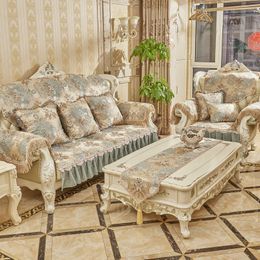 Chair Covers High grade sofa towel luxury cloth couch set cover Chenille Jacquard For Living Room 220906