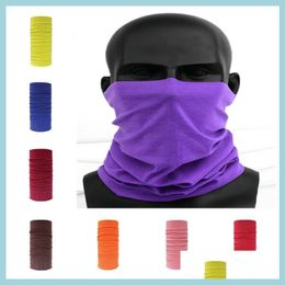 Bandanas Cycling Magic Head Headscarf Face Protective Mask Neck Gaiter Bikers Tube Bandana Scarf Wristband Beanie Cap Outdoo Lulubaby Dhdon