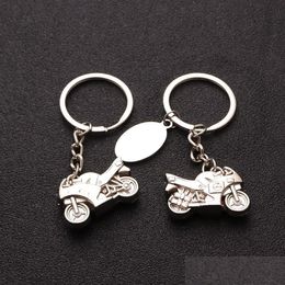 Key Rings Motorcycle Pendants Key Rings Women Men Car Holder Metal 3D Helmet Keyfobs Fashion Bag Charm Keyring Accessories Jewellery Dr Dhtl5