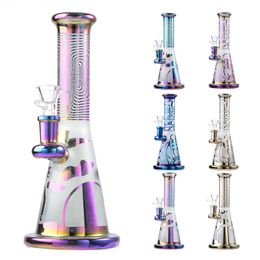 Rainbow Colours Bongs 7 Styles Heady Glass Dab Rigs Showerhead Perc Hookahs Water Pipes Thick Pyrex Glass Smoking Pipe Tobacco Accessories