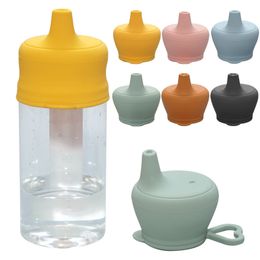 Cups Dishes Utensils Food Grade Silicone Baby Feeding Mug Lid Fashion Infant Drinkware Sippy For Toddlers Kids With Straw Cup 220907
