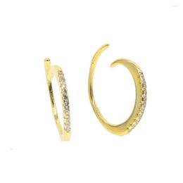 simple hoops Australia - Hoop Earrings 2022 925 Sterling Silver Simple Jewelry Minimalist Fashion Circle Cz Adorable Girl Earring Gold Color