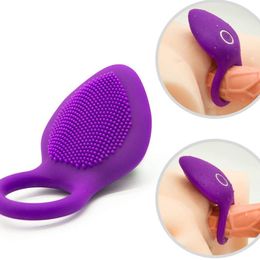 Beauty Items Piercie penisa wibrujcy stymulator echtaczki G Spot sexy zabawki dla pary Vibro opnienie liza Vagina orgazm blokada grzywny rkaw wibrator