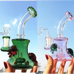 7.1inchs Beaker base Bong Hookahs shisha Smoke Glass Pipe Heady Dab Rigs With 14mm Joint Chicha with 14mm Joint