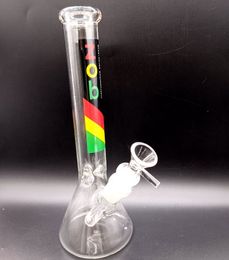8.5 inch Clear Glass Hookahs Water Bong Beaker Oil Dab Rigs Smoking Pipes with Female 18mm Joint