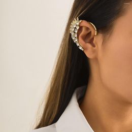 Backs Earrings 2022 Fashion Korean Beautiful Trendy Fairy One Piece Leaf Female Elegant Simple Jewellery For Women