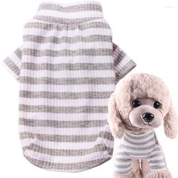 Dog Apparel Pink White Red Striped Love Round Neck Sweater Puppy Jacket Pet Clothing Pullover Clothes For Small Dogs