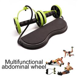 ab muscle trainer NZ - AB Wheels Roller Stretch Elastic Abdominal Resistance Pull Rope Tool AB Roller For Abdominal Muscle Trainer Exercise263x