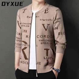 Men's Sweaters High-quality Men's Winter Sweater Zipper O Neck Sweaters Fashion Cardigan Korean Casual Long Sleeve Thick Mink Soft Classic T220906