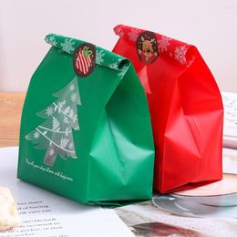 Christmas Decorations 25/50pcs Snowflake Tree Gift Bags Merry Baking Packaging Bag Candy Boxes Xmas For Home Navidad