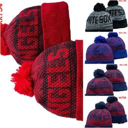 Los Angels Beanie A North American Baseball Team Side Patch Winter Wool Sport Knit Hat Skull Caps