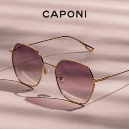 Sunglasses CAPONI Gradient Women's Sunglasses Polarised Fashion Brand Designer Sun Glasses Anti UV Ray Original Decorative Shades CP21015 T220831