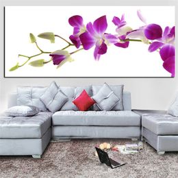 Canvas Painting Modern Purple Flower Butterfly Orchid Flower HD Print on Canvas unframed Living Room Wall Art Sofa Cuadros Decor