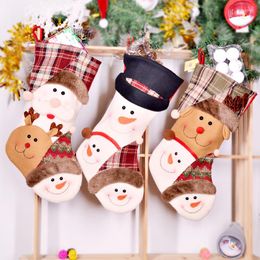 Christmas Decorations 2022 Drop Ornament Santa Claus Elk Stocking Boots Tree Pendant Home Party Decoration Gift Bag