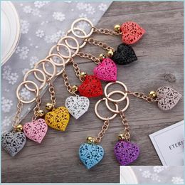 Keychains Hollow Heart Keychains Charm Pendant Keychain Purse Bag Car Key Chain Keyring Ornaments Fashion Accessories Whole Mjfashion Dhovx