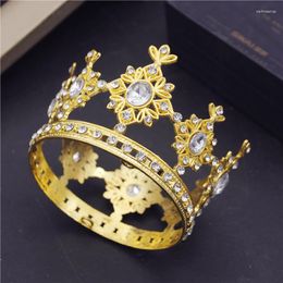 Hair Clips Birthday Crown Cake Decoration Small Circle 8cm Children Diadem Bridal Wedding Jewellery Tiaras Head Ornaments