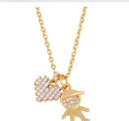 Jewelry Necklaces Pendants girl boy O chain necklace Zirconia Jewelry Cubic Crystal Cz Fashion Charm aw4yh