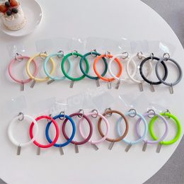 Universal Hanging Ring Rope Bracelet For Mobile Phone Case Soft Silicone Lanyard Cord Strap Anti-Lost Bracelet Keychain Jewellery