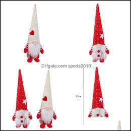 Party Favour Halloween Accessories Ghost Festival Party Supplies Decorate Prop Cloth Red White Rudolph Faceless Bearded Doll Display W Dh7Un