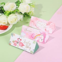 Gift Wrap Luxury Boxes & Bags Candy Box Paperboard Triangle Shape Wedding Favour For Decoration Party Supplies