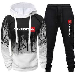 Mens Tracksuits Mens Hoodie 2 Pieces Set Printed Autumn Winter Hoodie and Pants Suit Casual Slim Fit Mens Sports Jogging Sportswear Tracksuits 220906