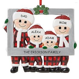 Interior Decorations 90 70mm Christmas Tree Decoration Reindeer Family 2-6 People Xmas 2022 Personalised Car Decor Ornament