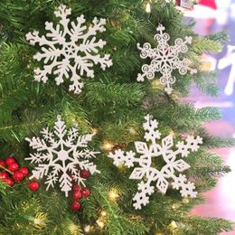 Christmas Decorations 1 Pack Plastic White Snowflakes Multi Type Fake For Party Decor Xmas Tree Pendants Window