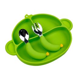 Cups Dishes Utensils Design Children Silicone Bowl Suction Plate Baby Feeding Tableware Cartoon Cute Boy Girl Gift Shower Food Tray 220907