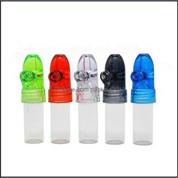 Smoking Pipes Plastic Clear Smoke Holders Tips Glass Bottle Shisha Smoking Pipes Muti Colours Portable Hookah Round Headed 2 2Hn G2 Dr Dhgze