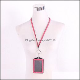 Party Favour Bling Rhinestone Crystal Neck Lanyard Strap Custom With Vertical Pu Id Card Badge Holder For Phone 935 B3 Drop Delivery 2 Dhsi3