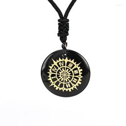 Pendant Necklaces 2022 Trend Roman Clock Necklace Pendants Chokers Statement Natural Crystal Stone Jewellery For Women Men