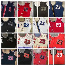 Stitched Retro Basketball Jerseys Rodman 91 Dennis Kukoc 7 Toni Rose 1 Derrick Red White Black High Quality Jersey Size S-XXXL008