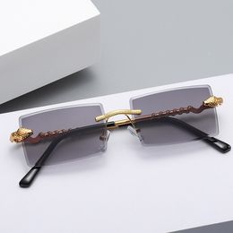 New snake shaped metal cut sunglasses men's and women's square cut Sunglasses DF s2907