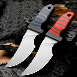 High Quality H9601 Outdoor Survival Straight Knife ATS-34 Satin Drop Point Blade Full Tang G10 Handle Fixed Blade Knives with Kydex