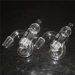 Smoking Diamond Knot Loop Quartz Bangers With Glass Carb Cap 10mm 14mm 18mm Male/Female joint Quartz Banger Nails For Water Bongs Dab Rigs