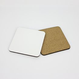 Drinkware Sublimation Blanks Wood Coasters Holder Table Mats MDF Square Hardboard Coaster Heat Insulation Thermal Transfer Cup Pads