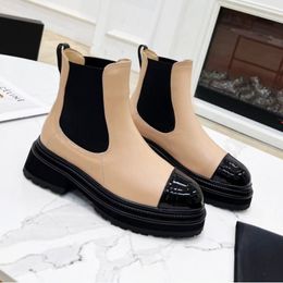 designerNuovi stivali Bantam da donna Stivaletti Chell Suola spessa Tasca moda in pelle da combattimentoScarpe Veicolo a motore da lavoro invernaleFabbrica Zapatillas Mujer