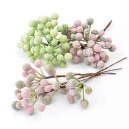 Faux Floral Greenery 6pcs artificial plastic ball bouquet can be used for wedding home party festival DIY Christmas decoration craft scrapbook J220906