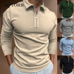 Mens Polos Casual Polo Shirts Men Summer Spring Slim Fit Mens T Shirts Striped Breathable Tees Male Outwear Top Man Sportswear Joggers 220906