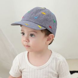 Caps Hats JANGANNSA Tolddler Embroidered Dinosaur Baseball Cap Spring Summer Sunshade Cap Baby Boy Girl Cotton Fashion Hat 220907