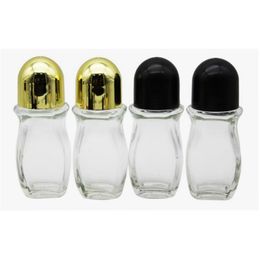 Party Favor 30ml 50ml Clear Glass Essential oil Roller Bottle Ball For Perfume Aromatherapy Roll On Bottle