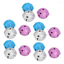 Party Supplies Christmas Bells 15 Piece 1.6 Inch Pink Blue White Solid Metallic Bright Colors Craft Widely Used In Keychain