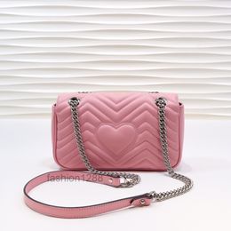 Luxurys Designer-Taschen Top-Qualität im neuen Stil Marmont Damenhandtaschen Silberkette Umhängetaschen Umhängetasche Soho Bag Disco Messenger Bag