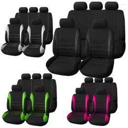 Car Seat Covers 2022 Fashion Set Universal Fit Most Cars With Tyre Track Detail Styling Protect